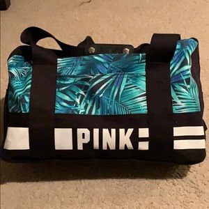 PINK Palm Leaf Travel Bag